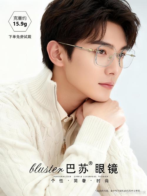 巴苏眼镜##无框眼镜##高级感配饰##新中式穿搭##方圆脸本命眼镜